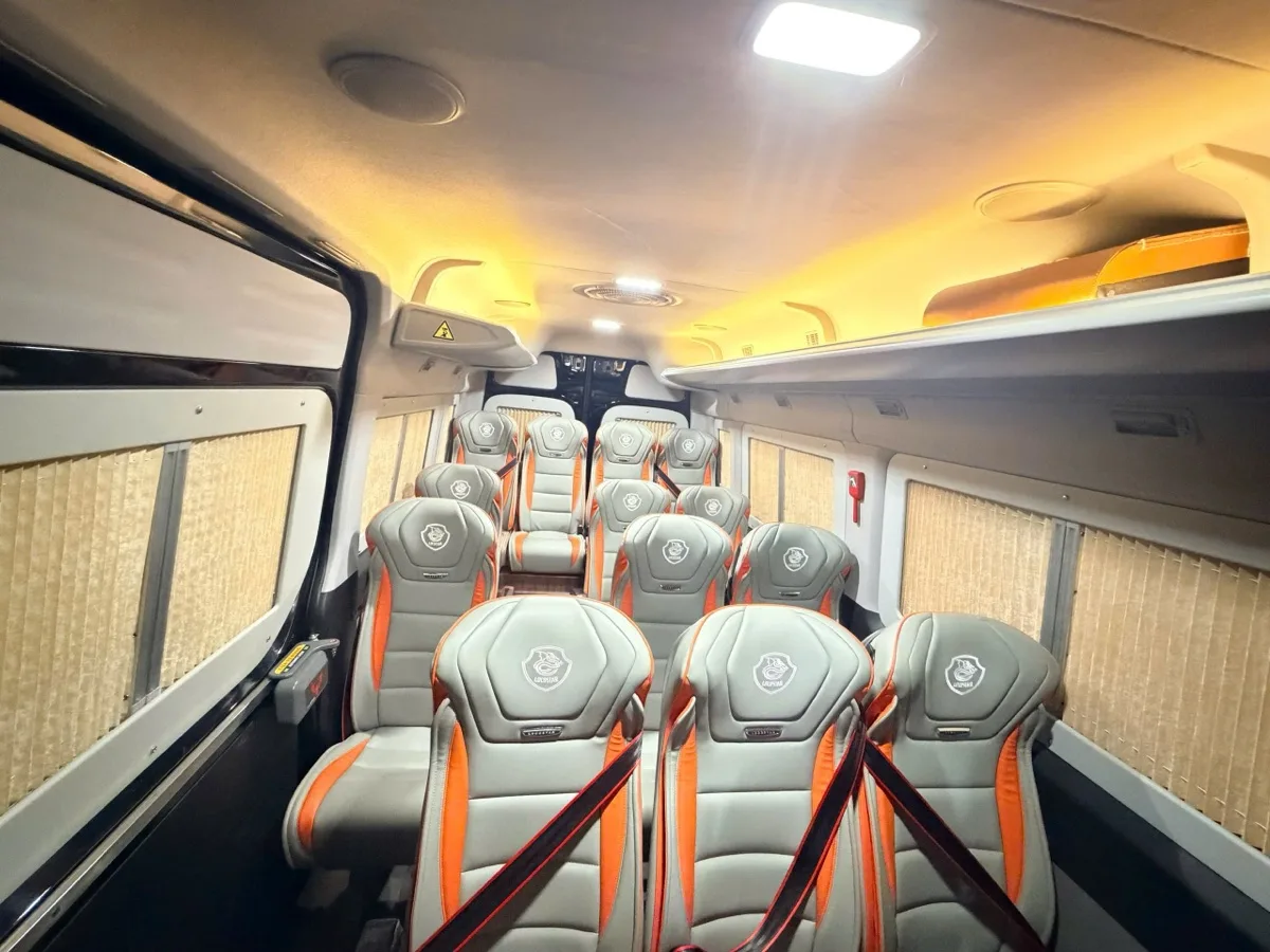 Ghế Da Cao Cấp & Trần LED Ambient - VIP 16 Seater Interior
